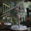 3D Printed Artisan Guild Xendra - Sisterhood Bladedancer Veiled Sisterhood Set 28mm 32mm