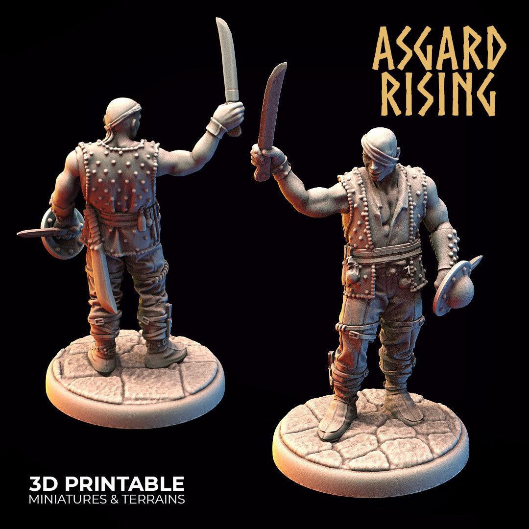 3D Printed Asgard Rising Bandit Chieftain 28mm-32mm Ragnarok D&D
