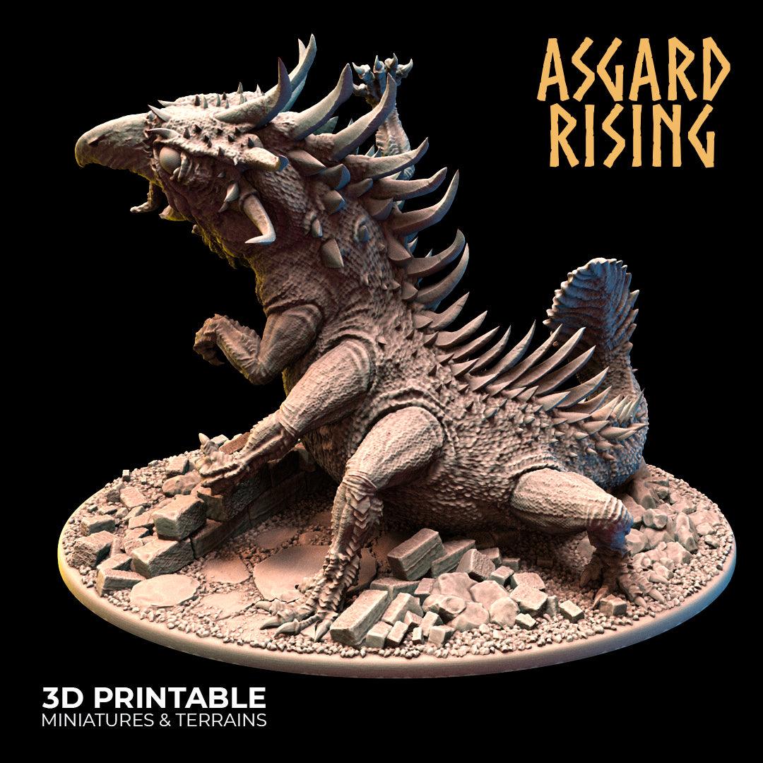 3D Printed Asgard Rising Basilisk #2 King of Serpents - 32mm D&D