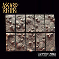 3D Printed Asgard Rising Burial Ground Rectangle Bases 28 32mm D&D