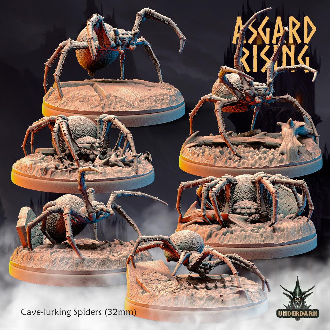 3D Printed Asgard Rising Cave-Lurking Spiders Set 2 28 32 mm Wargaming DnD