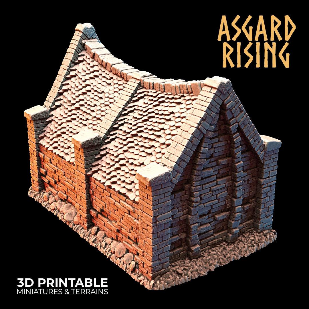3D Printed Asgard Rising Cemetery Mausoleum 28mm-32mm Ragnarok D&D