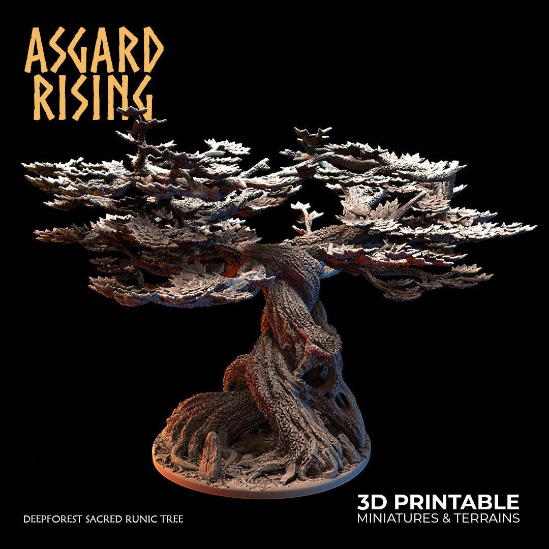3D Printed Asgard Rising Deepforest Ritual Circles & Sacred Runic Tree - 28 32mm Wargaming DnD
