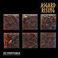 3D Printed Asgard Rising Deepforest Ritual Ground Square Bases - 6 x 20 mm Round Base Set B Wargaming DnD