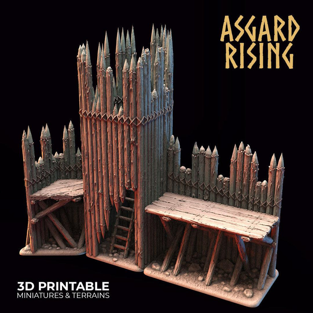3D Printed Asgard Rising Defense Tower 28mm - 32mm Ragnarok D&D