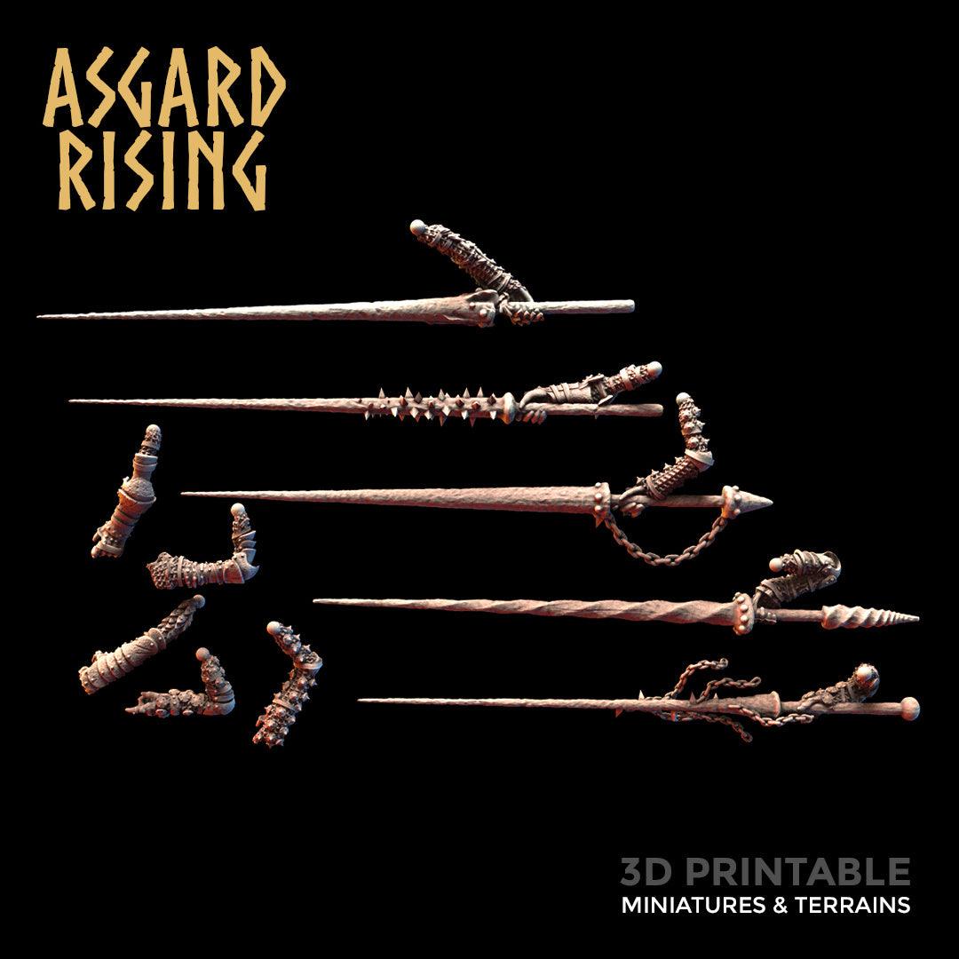 3D Printed Asgard Rising Draugr - Undead Skeleton Fallen Knights Set 28mm - 32mm