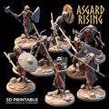 3D Printed Asgard Rising Draugr - Undead Skeleton Infantry Set 28mm - 32mm