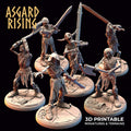 3D Printed Asgard Rising Draugr - Undead Skeleton Warriors Set 28mm - 32mm