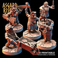 3D Printed Asgard Rising Dwarf Artisan Worker Set 28mm - 32mm