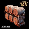 3D Printed Asgard Rising Dwarf Barrels Distillery and Brewery 28mm - 32mm