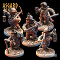3D Printed Asgard Rising Dwarf Dwarven Miners Set 1 28mm - 32mm