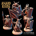 3D Printed Asgard Rising Dwarf Full Plate Shield and Banner Set 28mm - 32mm