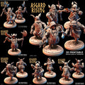 3D Printed Asgard Rising Dwarf Full Plate Warrior Warband Set 28mm - 32mm