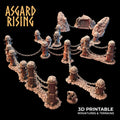 3D Printed Asgard Rising Dwarf Mountain Pass Fortress Entrance 28mm - 32mm