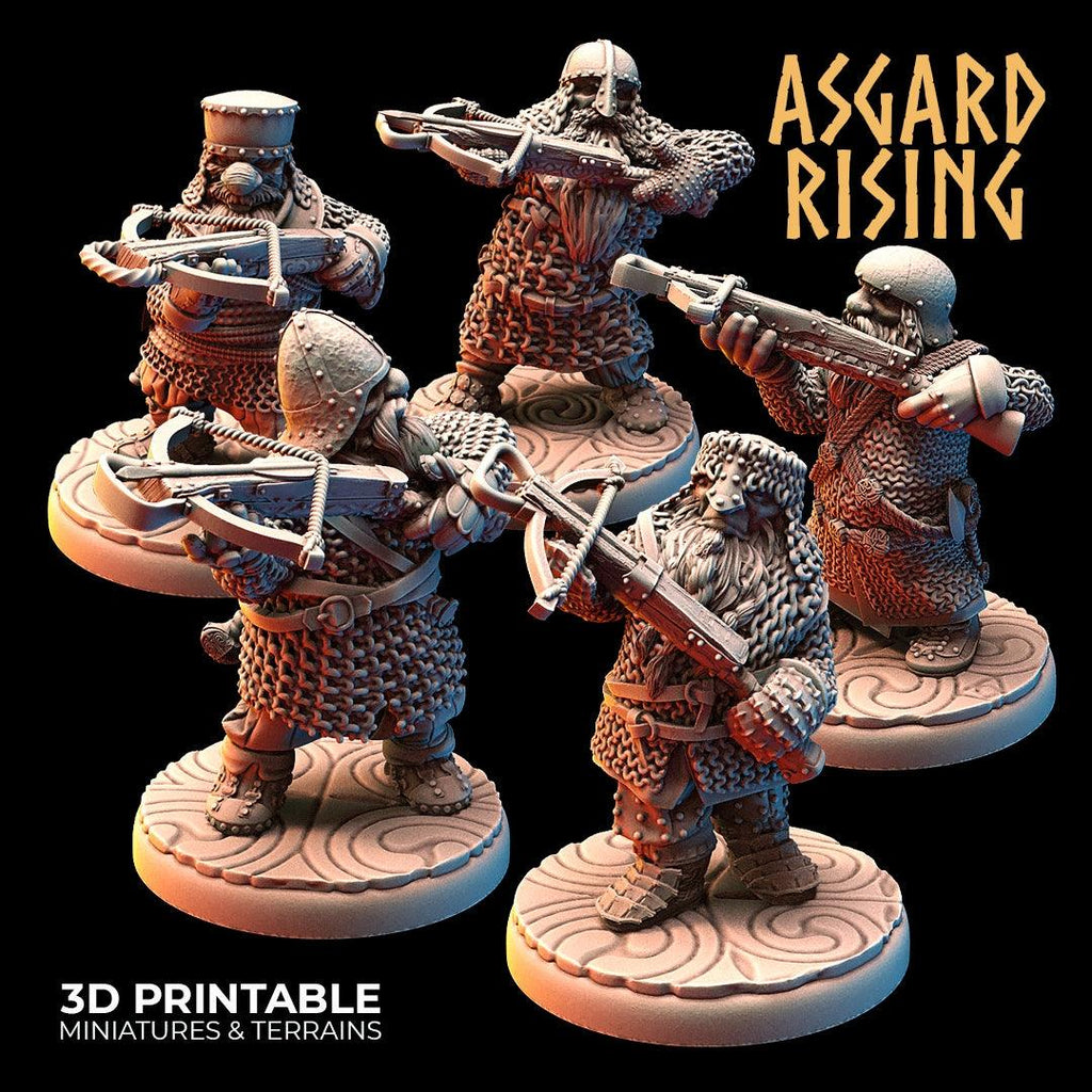 3D Printed Asgard Rising Dwarves Crossbow Chain Mail Set 28mm - 32mm