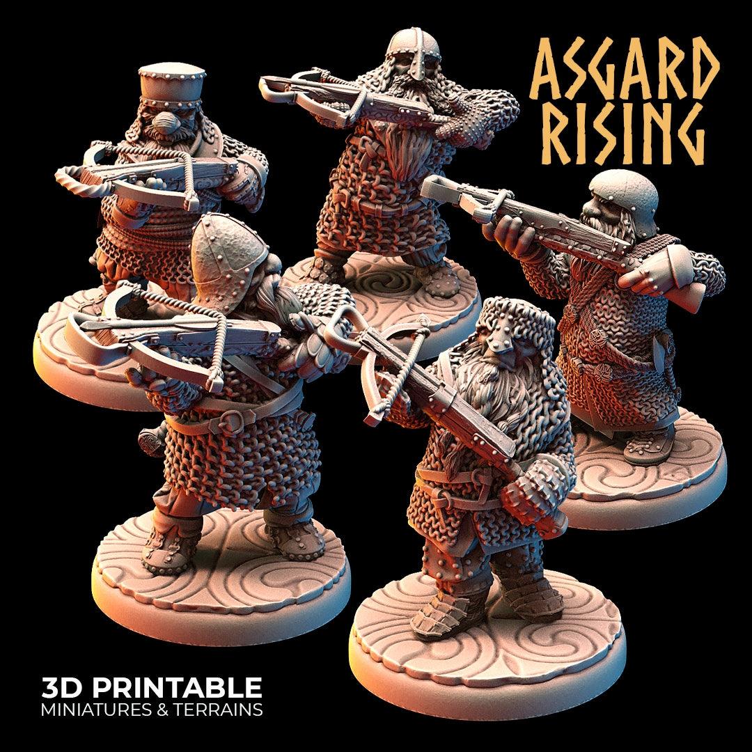 3D Printed Asgard Rising Dwarves Crossbow Chain Mail Set 28mm - 32mm