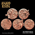 3D Printed Asgard Rising Fern Forest - 5x 25 28 32 35mm Round Base 28 32 mm Wargaming DnD