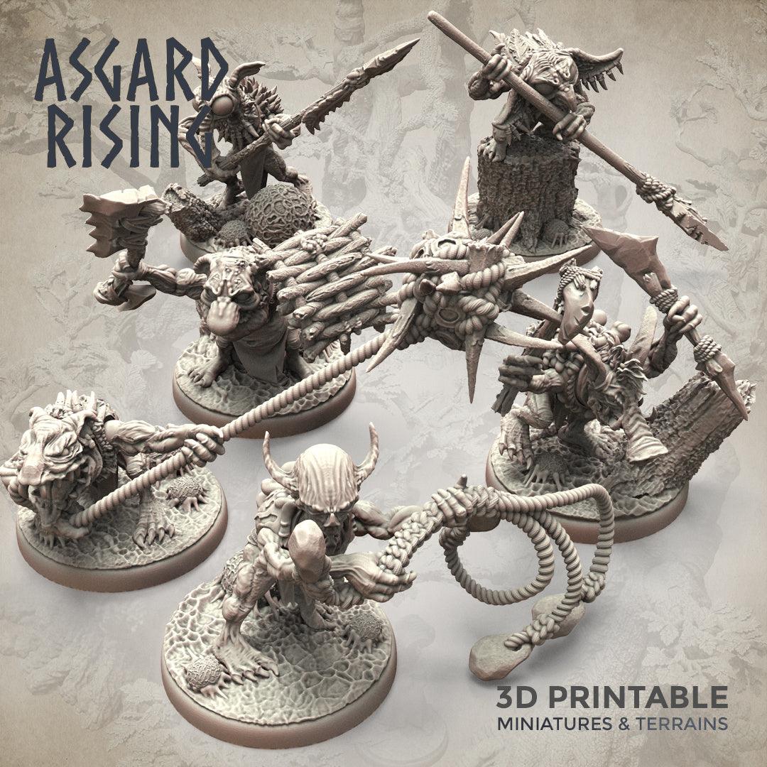 3D Printed Asgard Rising Forest Goblins Melee Set 28mm - 32mm Ragnarok D&D
