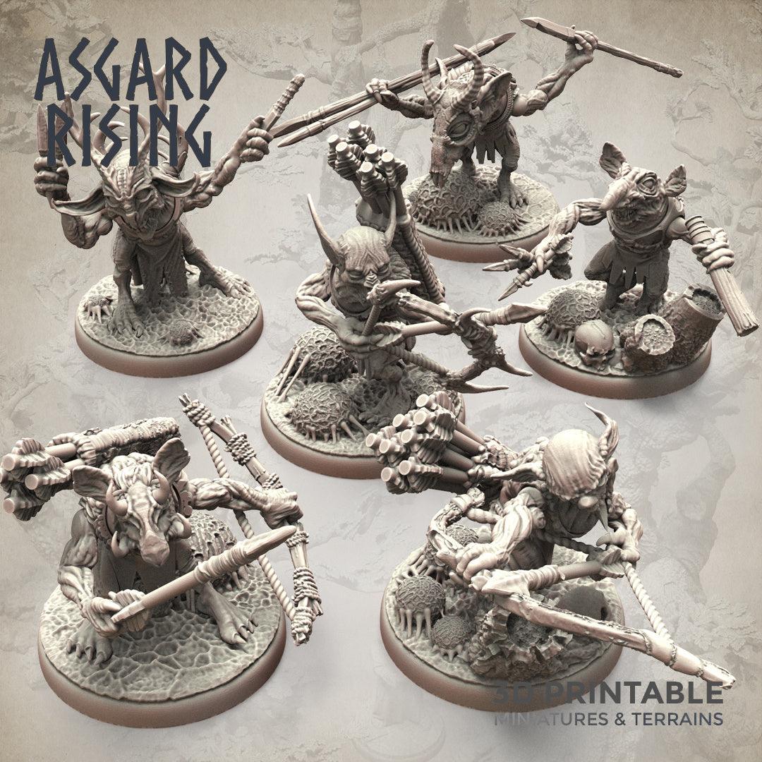 3D Printed Asgard Rising Forest Goblins Ranged Set 28mm - 32mm Ragnarok D&D