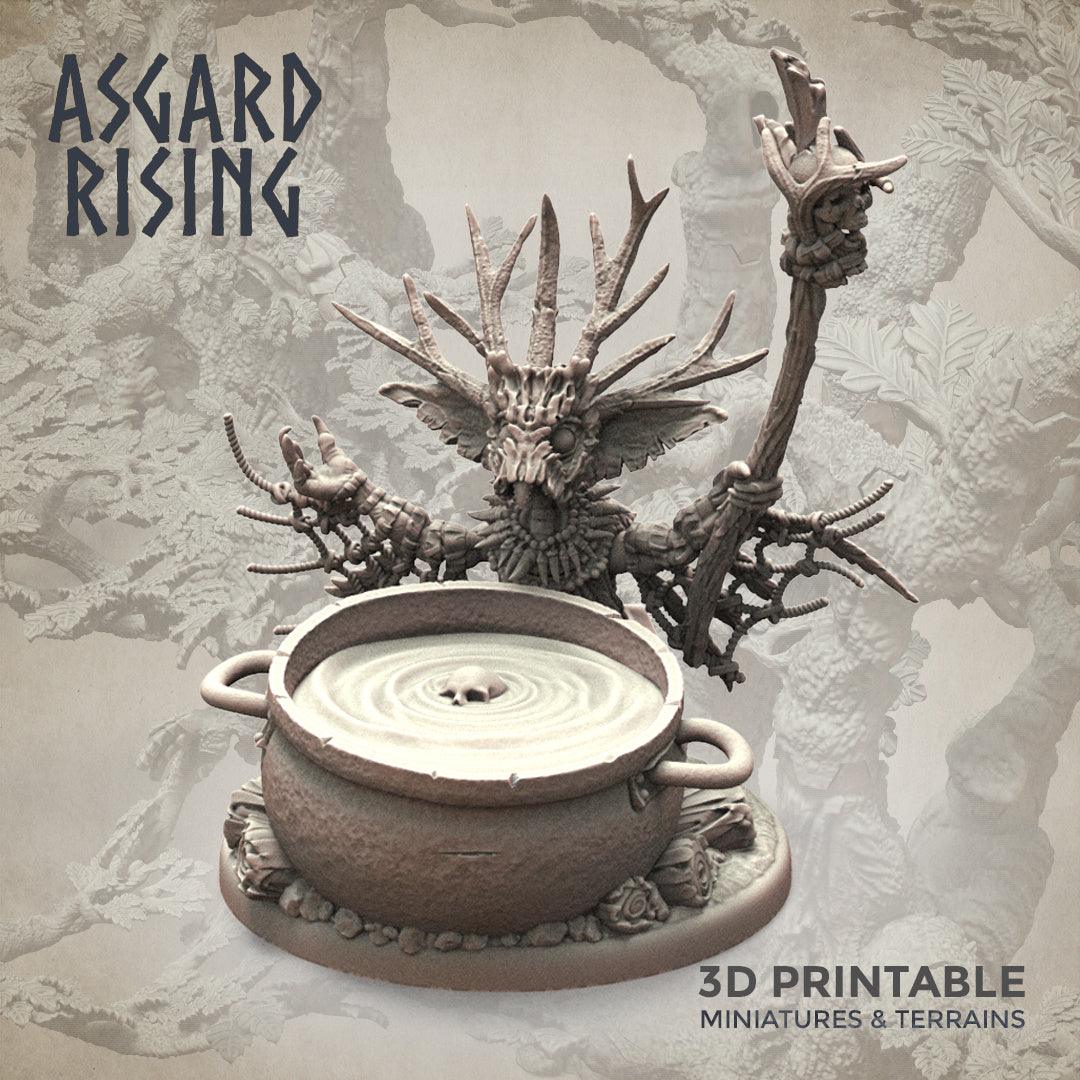 3D Printed Asgard Rising Goblin Shaman 28mm-32mm Ragnarok D&D