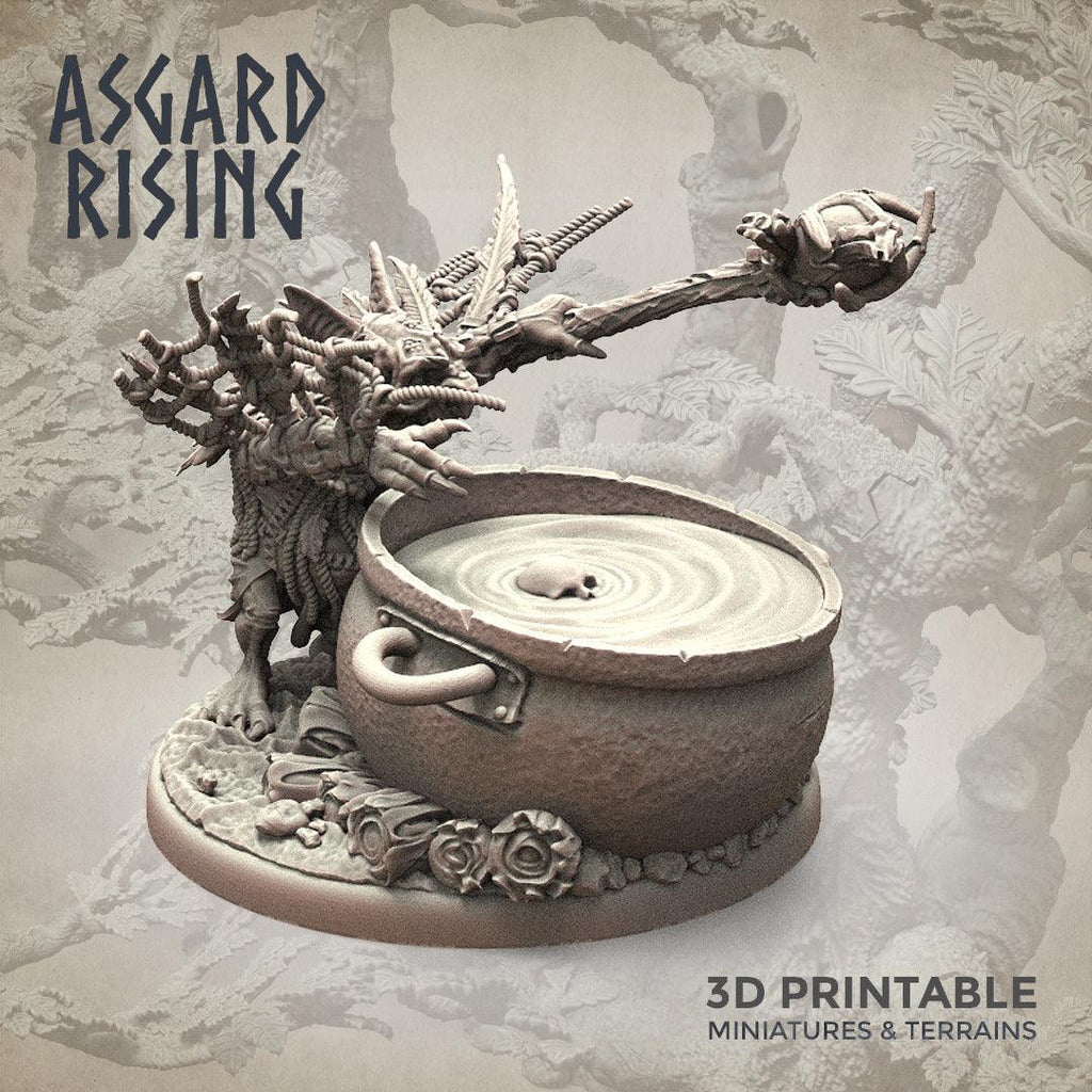 3D Printed Asgard Rising Goblin Shaman 28mm-32mm Ragnarok D&D