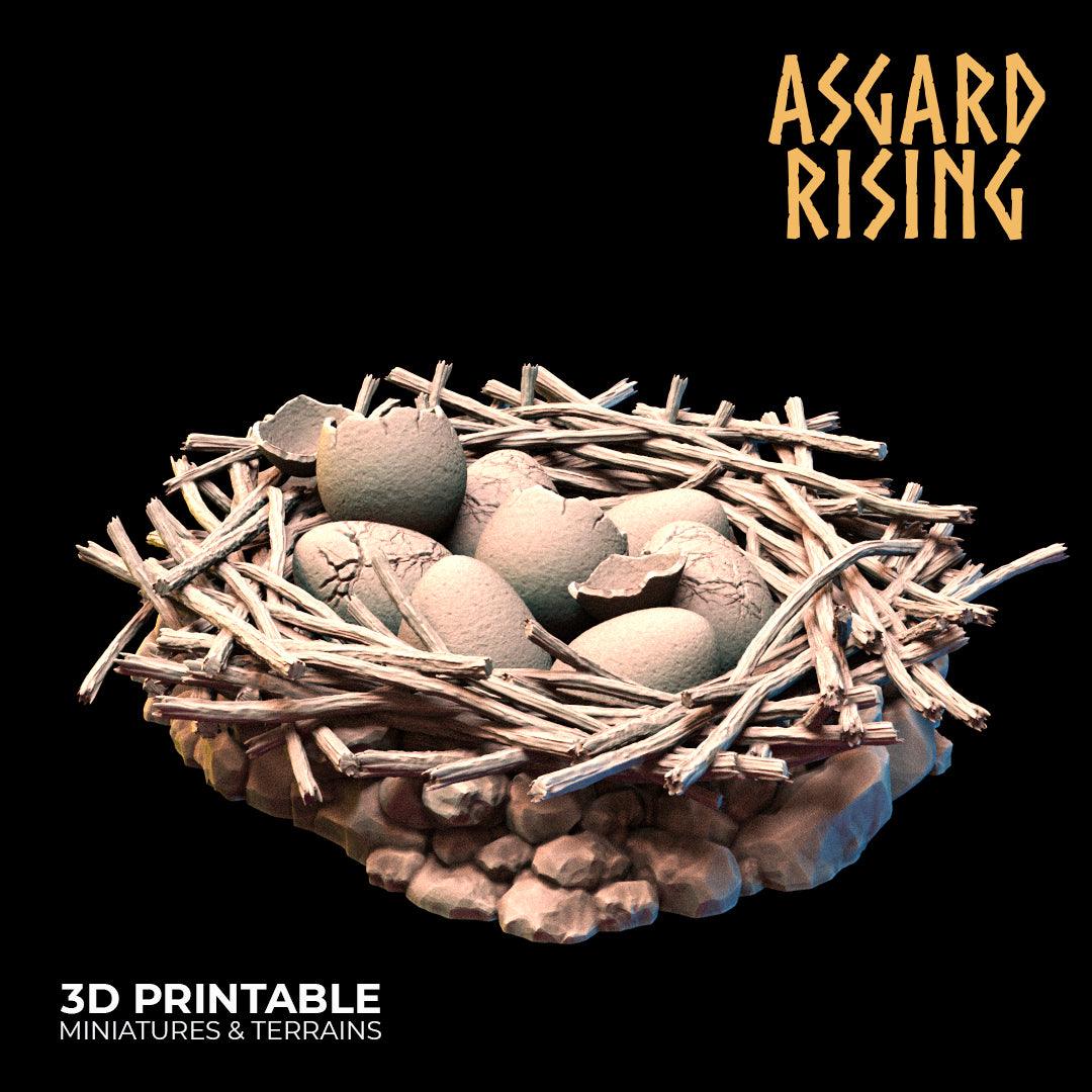 3D Printed Asgard Rising Griffin Nest Set - 32mm D&D