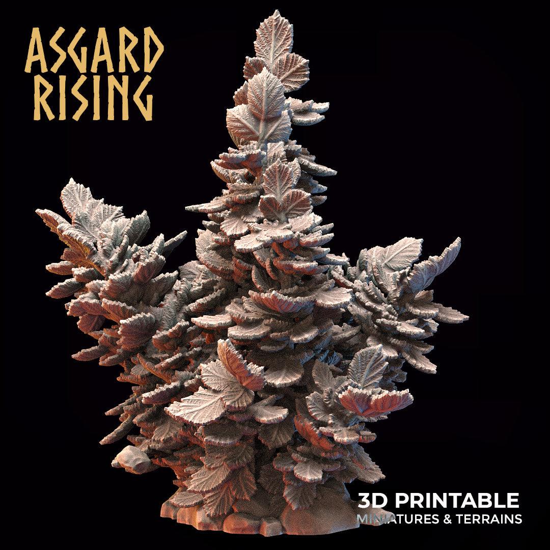 3D Printed Asgard Rising Hazel Bush Set 28 - 32mm Ragnarok D&D