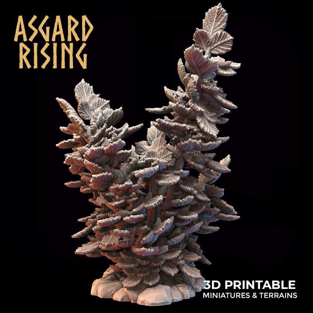 3D Printed Asgard Rising Hazel Bush Set 28 - 32mm Ragnarok D&D