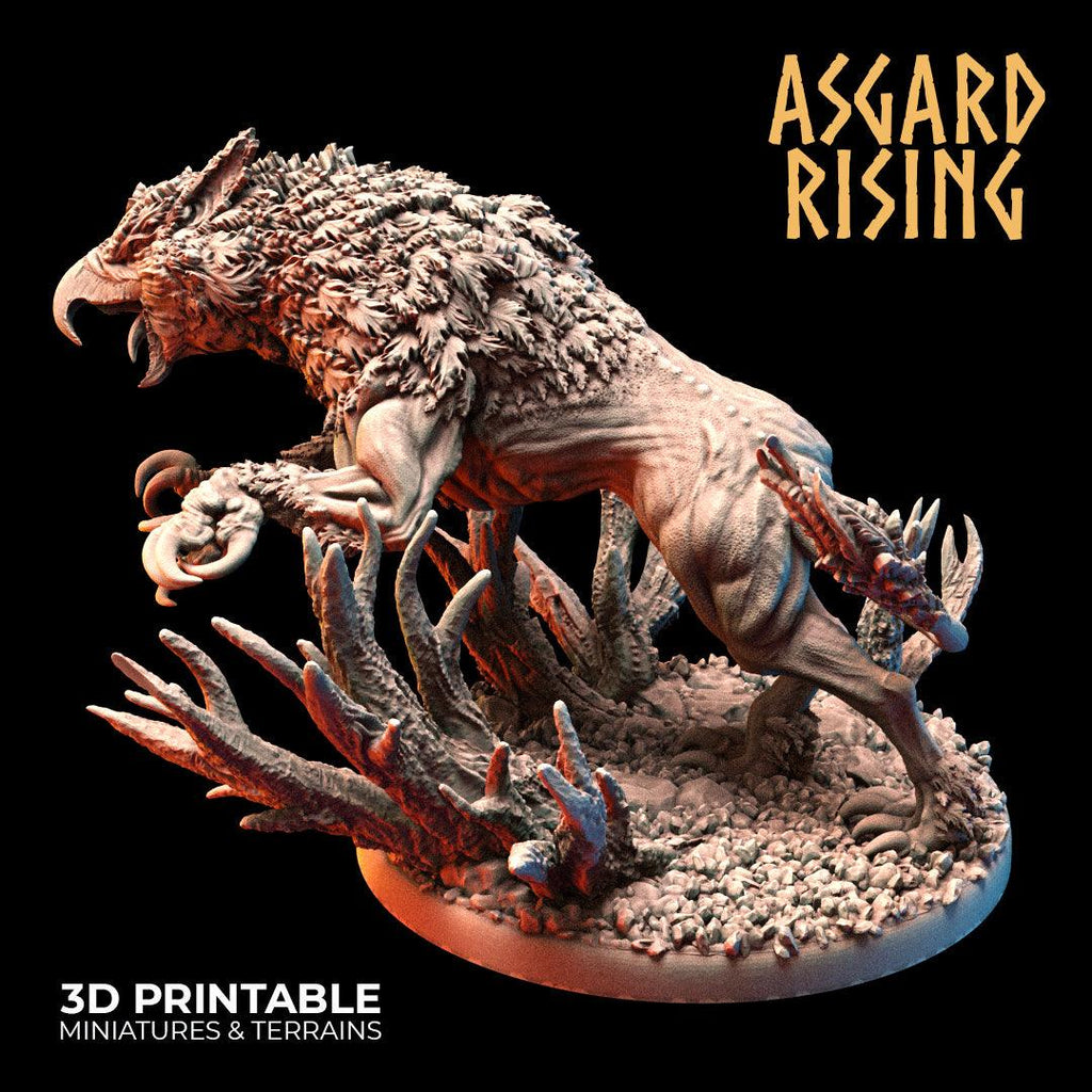 3D Printed Asgard Rising Keythong Wingless Griffin Set - 32mm D&D