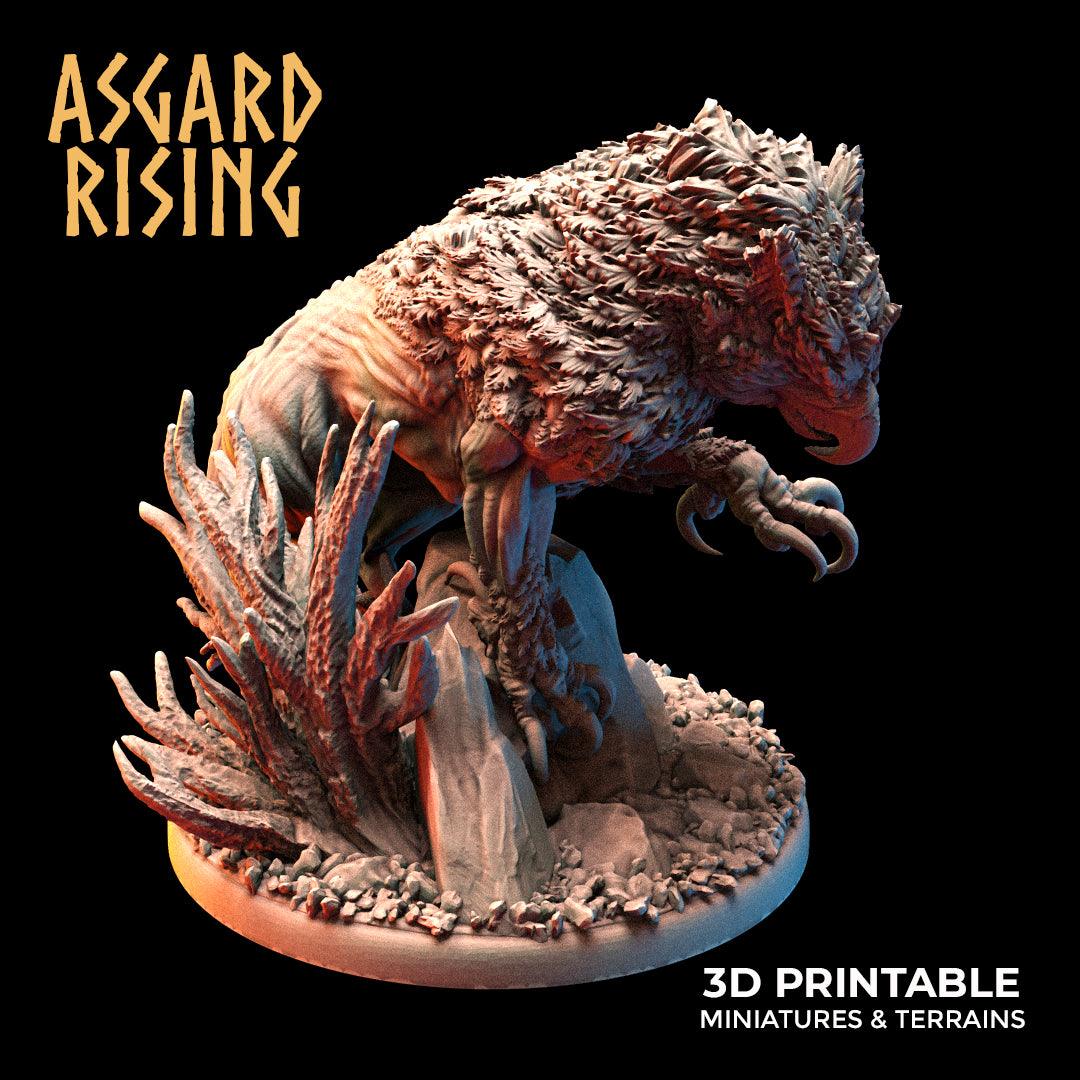 3D Printed Asgard Rising Keythong Wingless Griffin Set - 32mm D&D