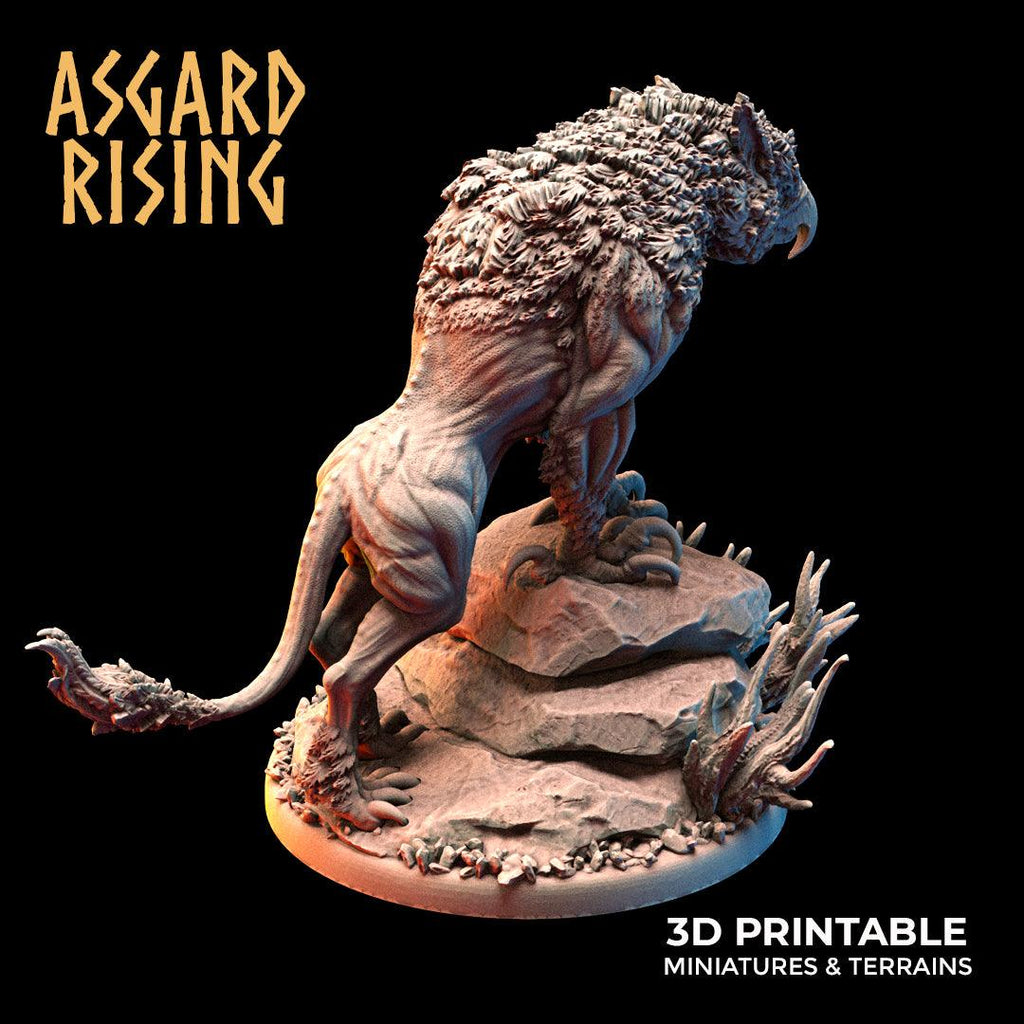 3D Printed Asgard Rising Keythong Wingless Griffin Set - 32mm D&D