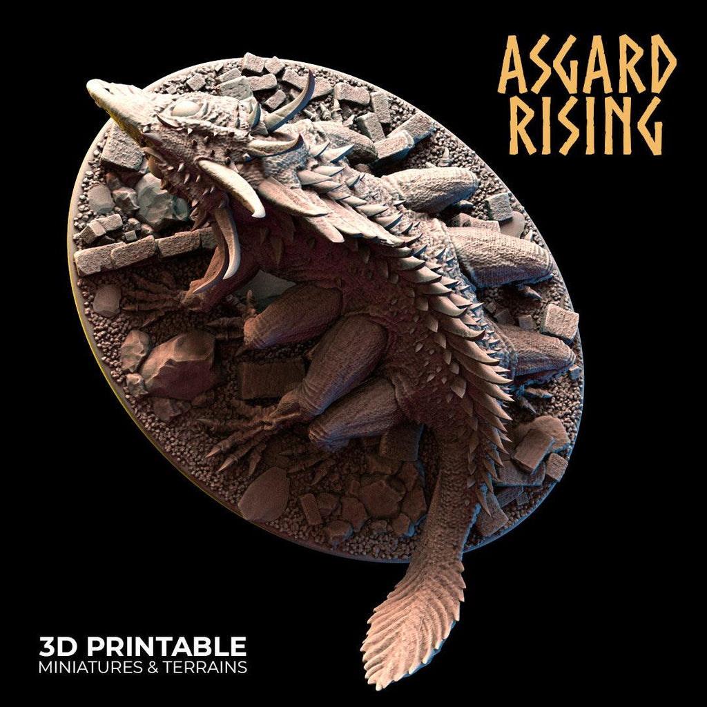 3D Printed Asgard Rising King of Serpents - Basilisk 32mm D&D