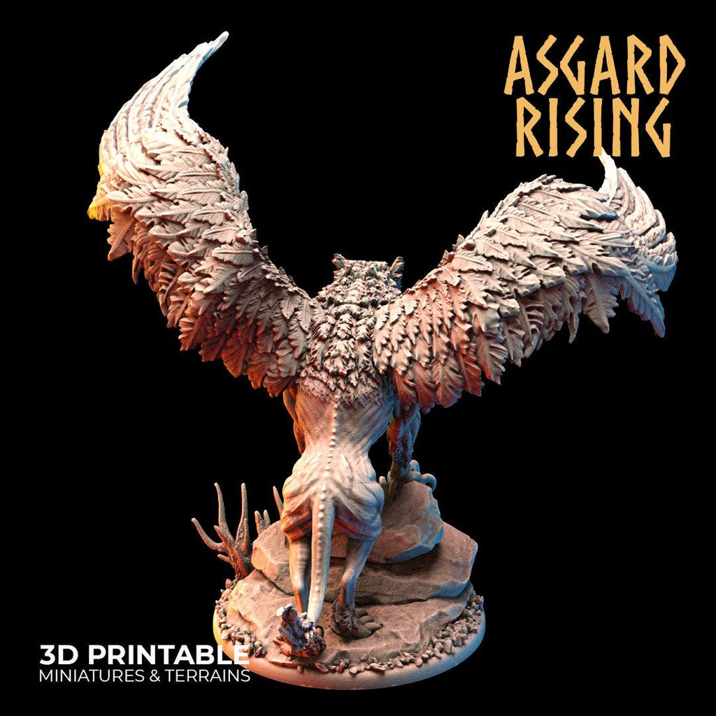 3D Printed Asgard Rising King of all Creatures Griffin Set - 32mm D&D