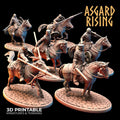 3D Printed Asgard Rising Medieval Calvary Set 28mm - 32mm Ragnarok D&D