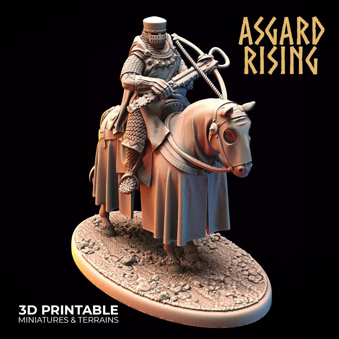 3D Printed Asgard Rising Medieval Heavy Calvary Crossbowman 32mm Ragnarok D&D
