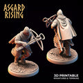 3D Printed Asgard Rising Medieval Knight Running Crossbowman 32mm Ragnarok D&D