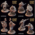 3D Printed Asgard Rising Midgard Viking Shieldman Set 28 32 mm Wargaming DnD