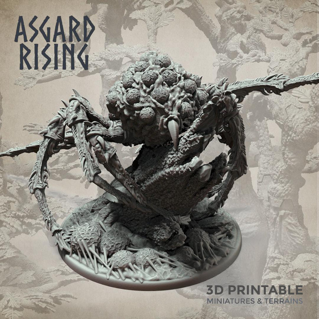 3D Printed Asgard Rising Nightmare Spider Big Model 32mm D&D