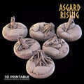 3D Printed Asgard Rising Roadside Round Base Set 25 28 32 35mm D&D