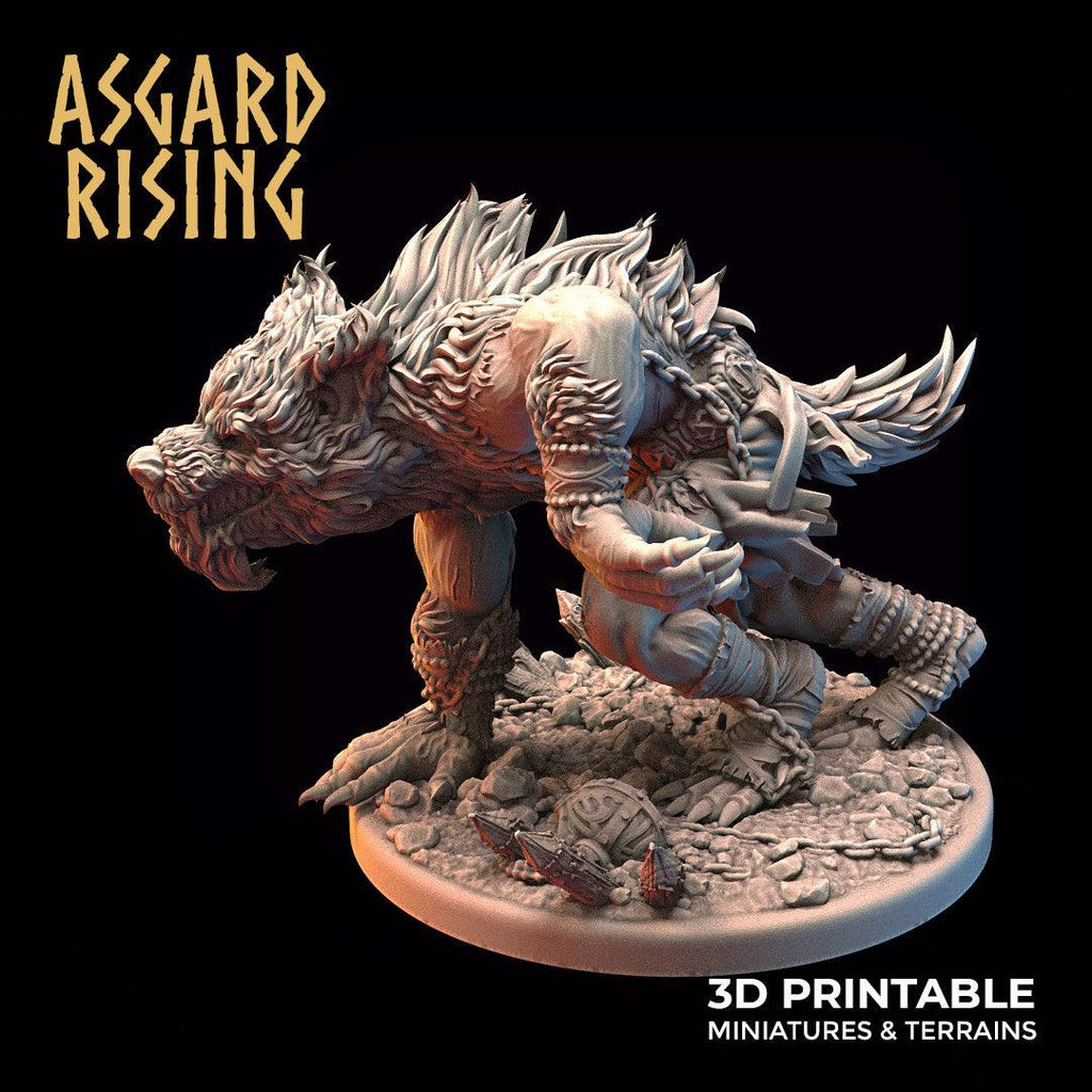 3D Printed Asgard Rising Shapeshifter Ulfhednar WereWolf 28mm-32mm Ragnarok D&D