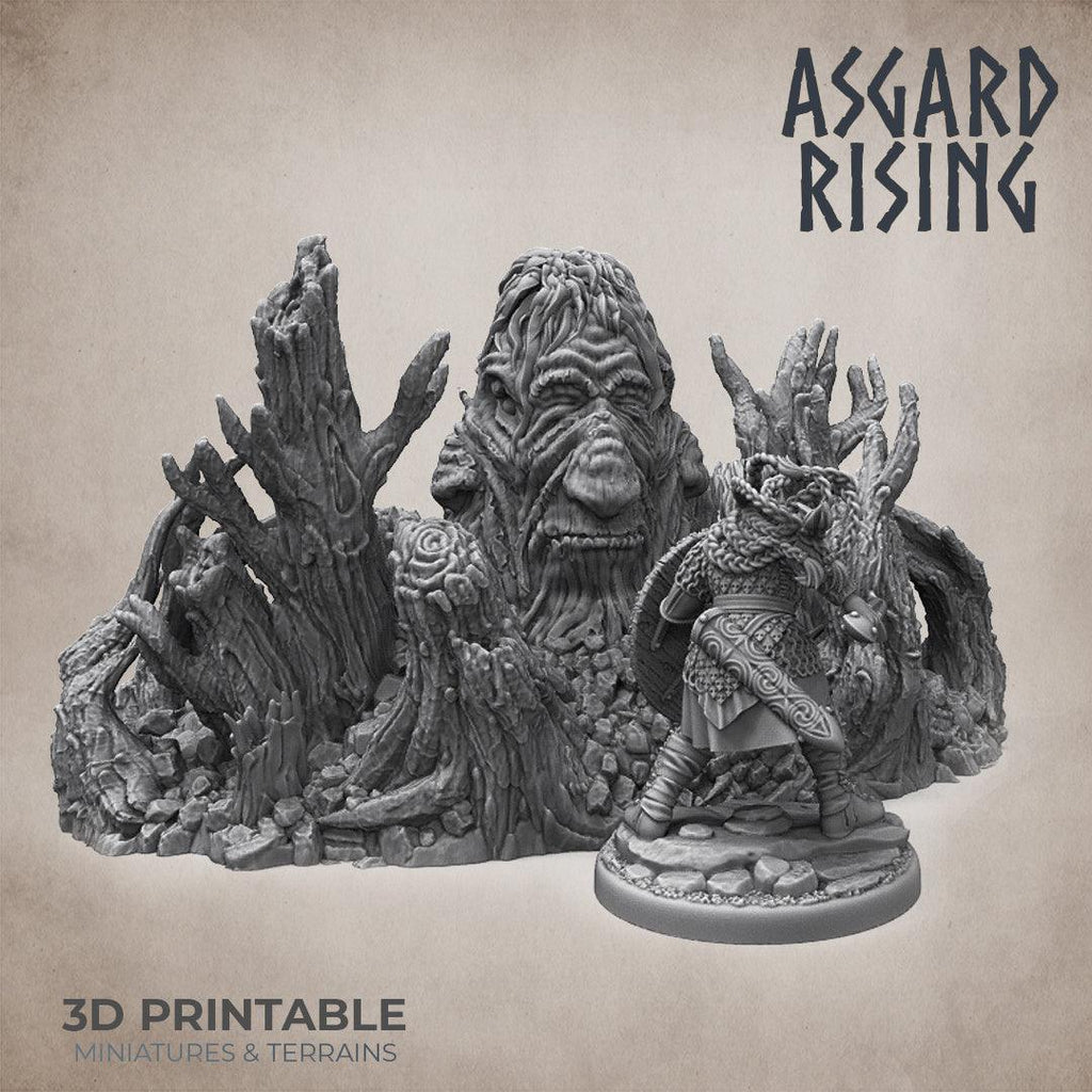 3D Printed Asgard Rising Sleeping Hill Giant Terrain 32mm D&D