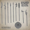 3D Printed Asgard Rising Spear Weapon Set 7 - 32mm D&D
