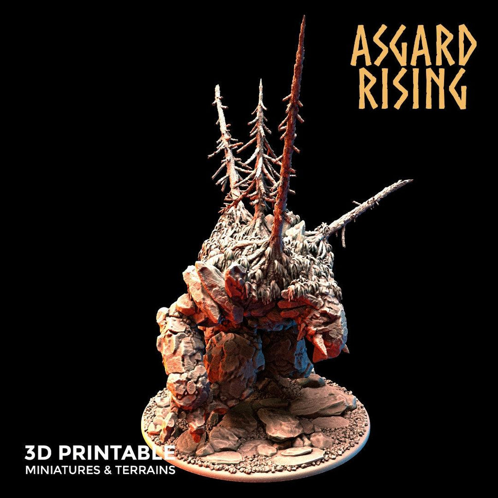 3D Printed Asgard Rising Stone Troll Idol 28mm 32mm D&D