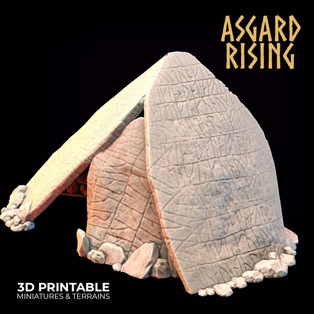 3D Printed Asgard Rising Tomb Entrance 28mm-32mm Ragnarok D&D