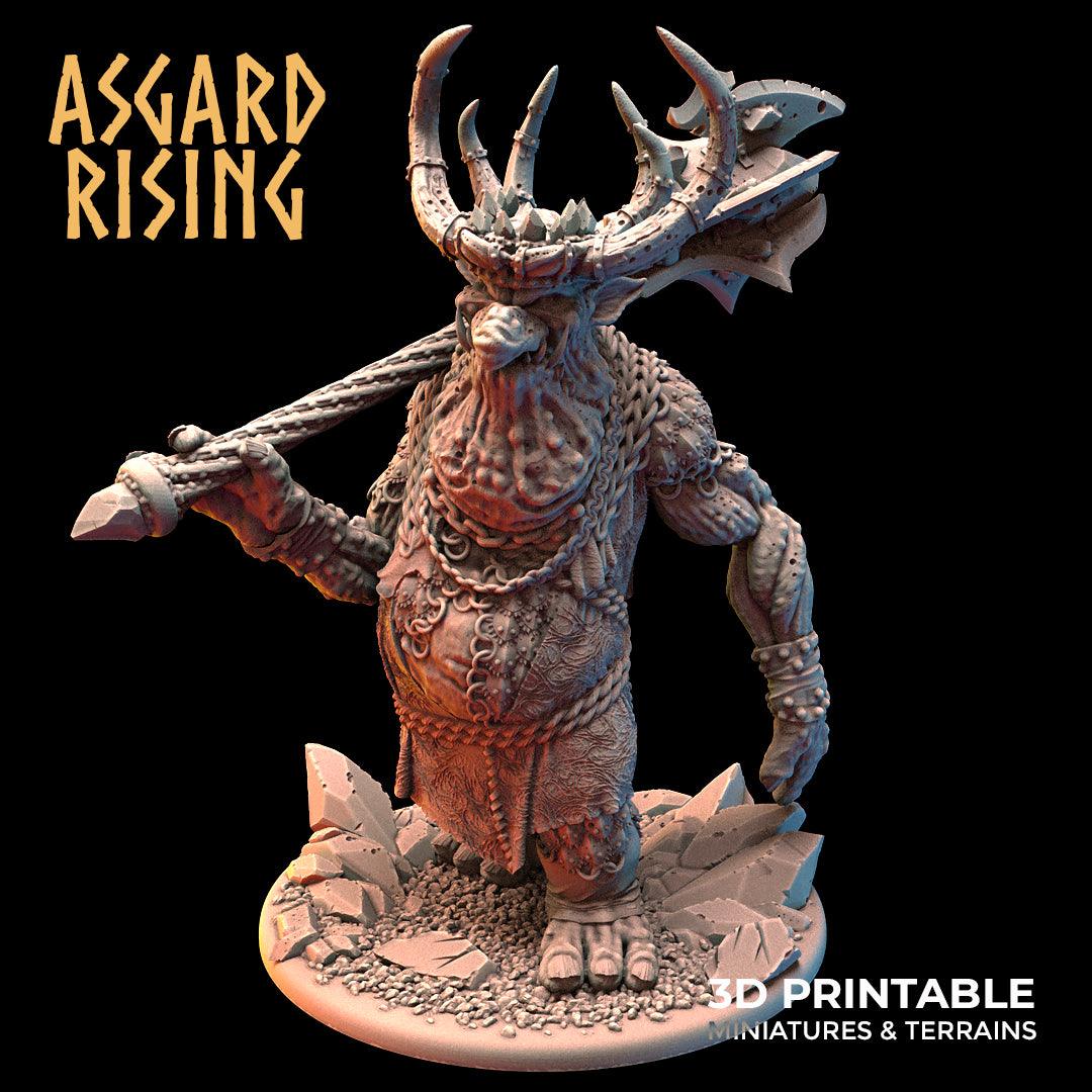 3D Printed Asgard Rising Trollfolk Mountain King | 32mm D&D