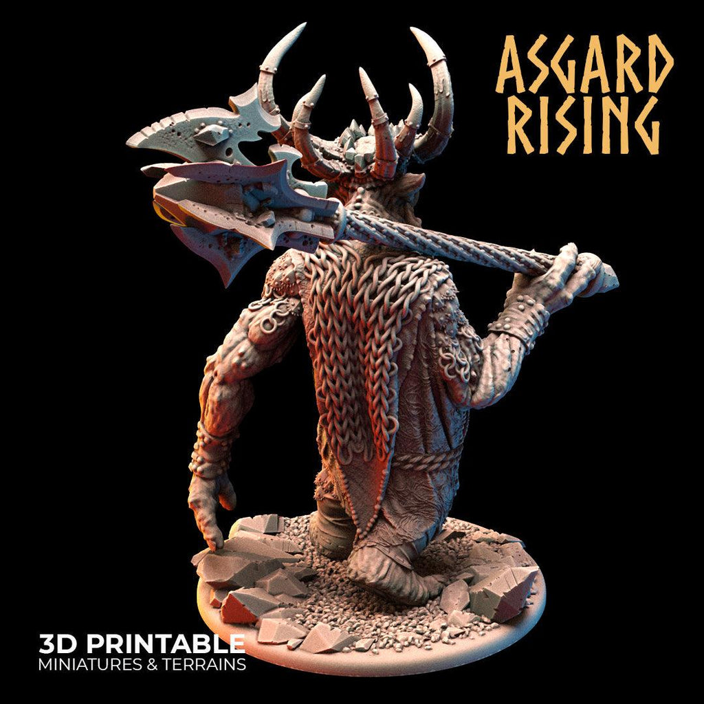 3D Printed Asgard Rising Trollfolk Mountain King | 32mm D&D