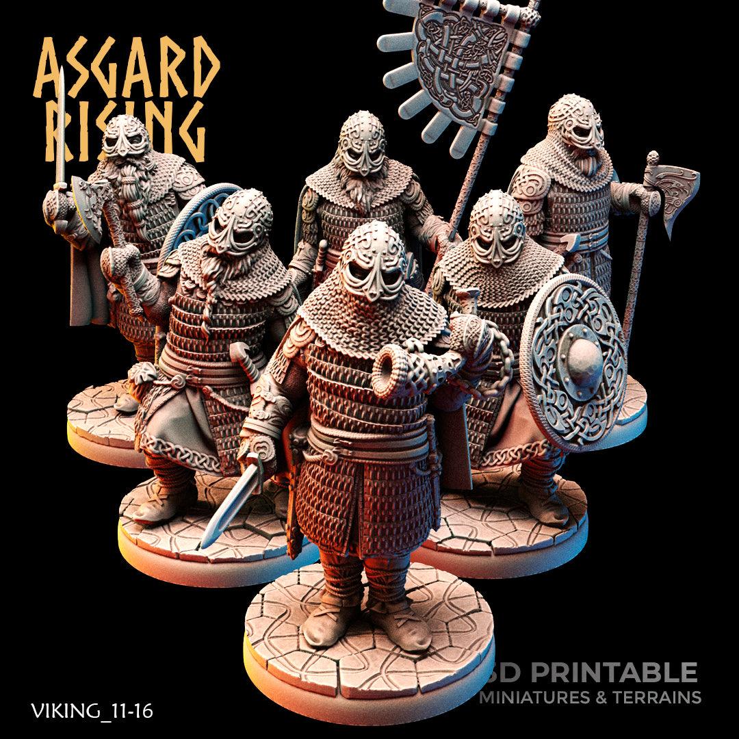 3D Printed Asgard Rising Viking Huscarls 28mm - 32mm
