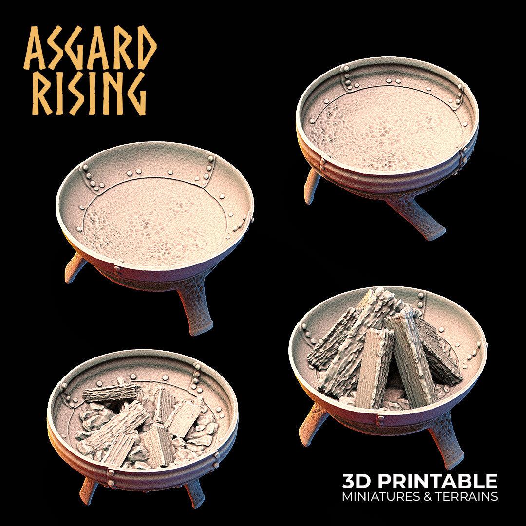 3D Printed Asgard Rising Viking Moutain Hideout Modular Set 28mm - 32mm