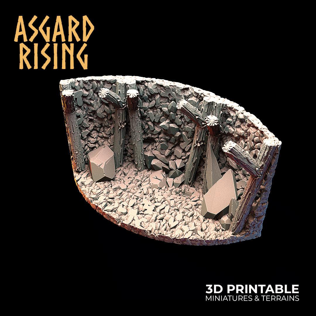 3D Printed Asgard Rising Viking Moutain Hideout Modular Set 28mm - 32mm