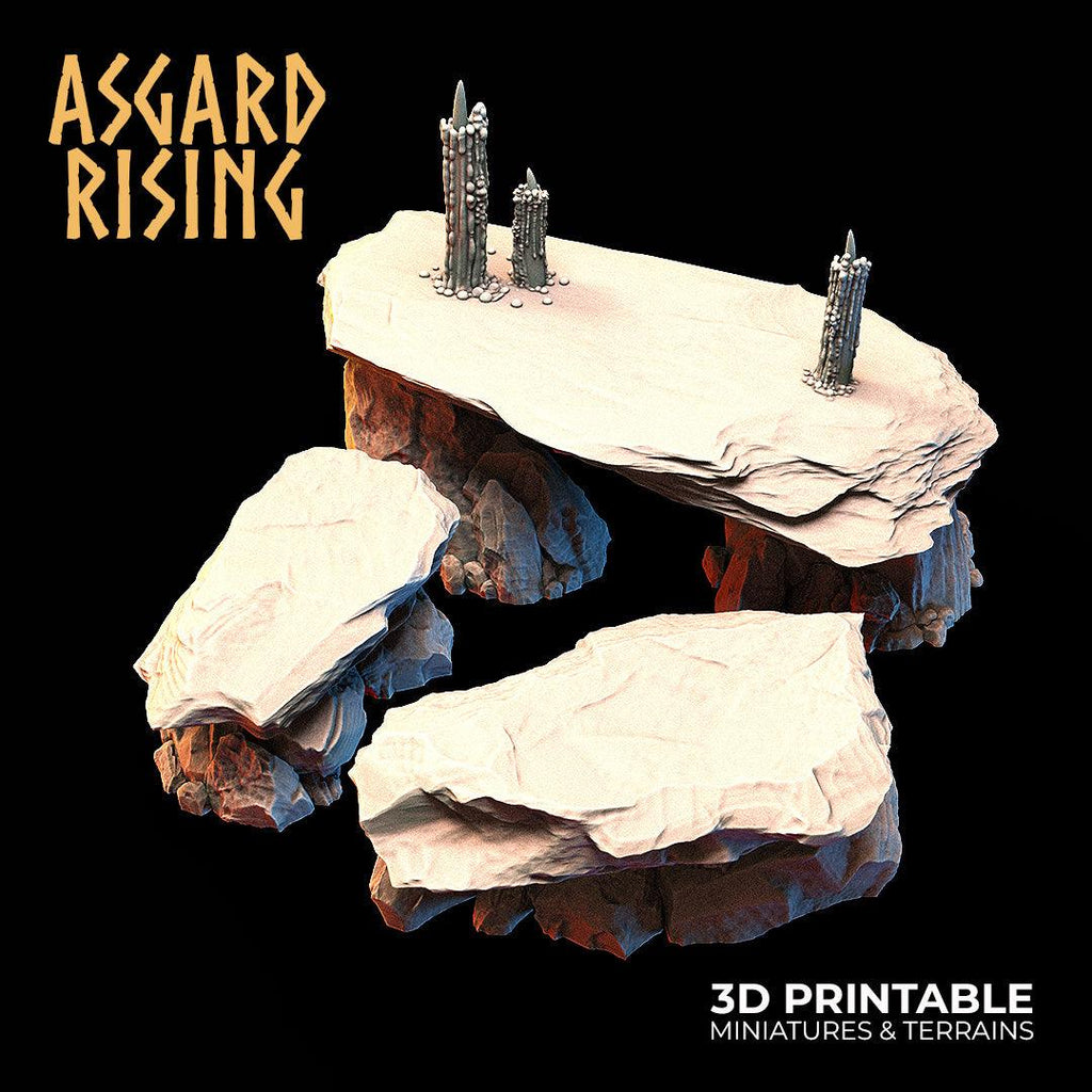 3D Printed Asgard Rising Viking Moutain Hideout Modular Set 28mm - 32mm